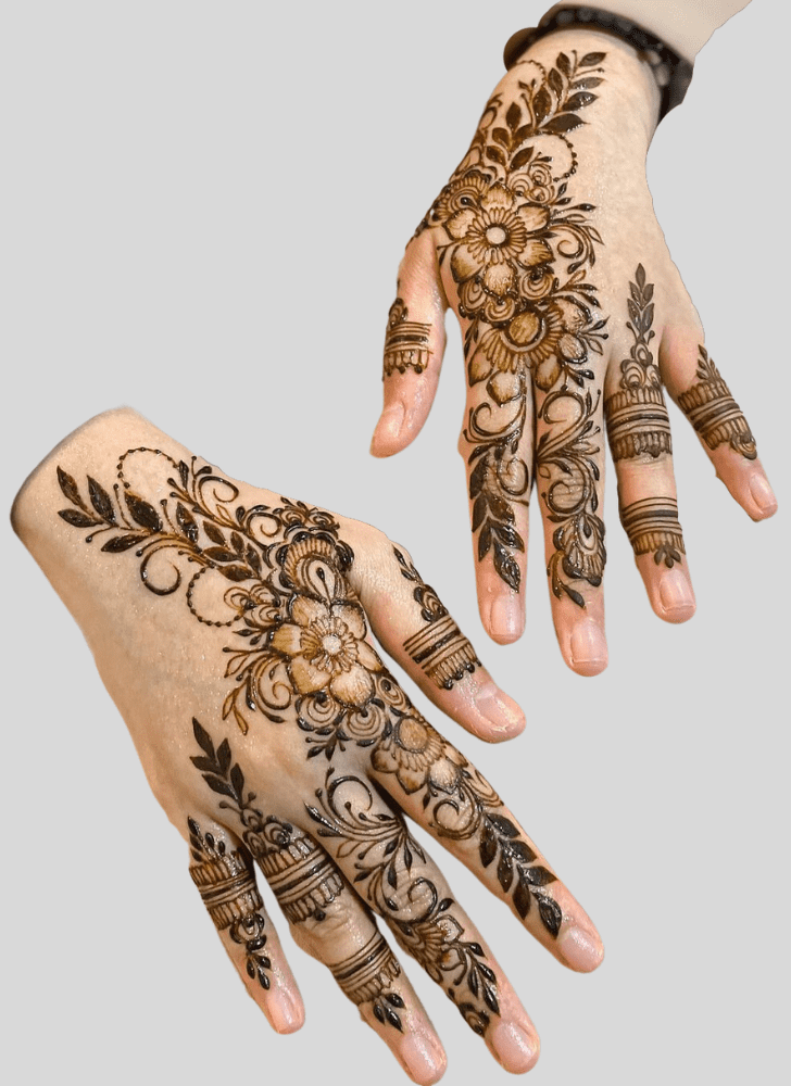 Charming Banarasi Henna Design