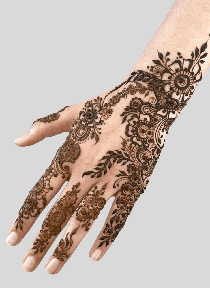 Graceful Banarasi Henna Design