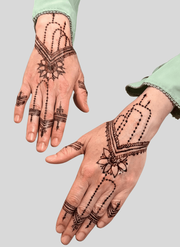 Refined Banarasi Henna Design