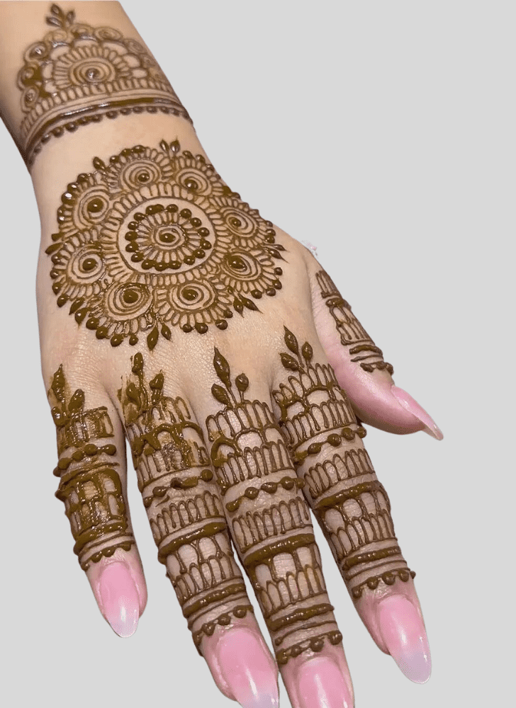 Elegant Basant Panchami Henna Design