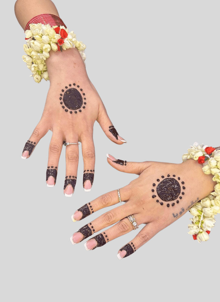 Fine Basant Panchami Henna Design