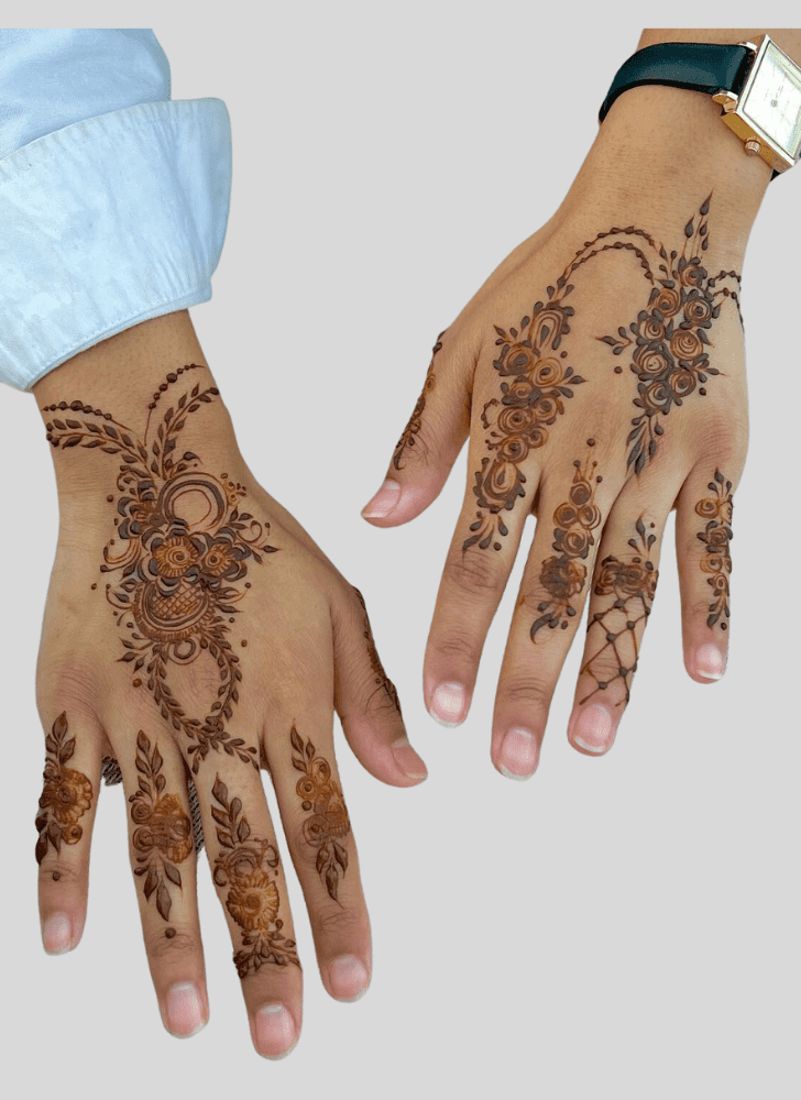 Graceful Basant Panchami Henna Design