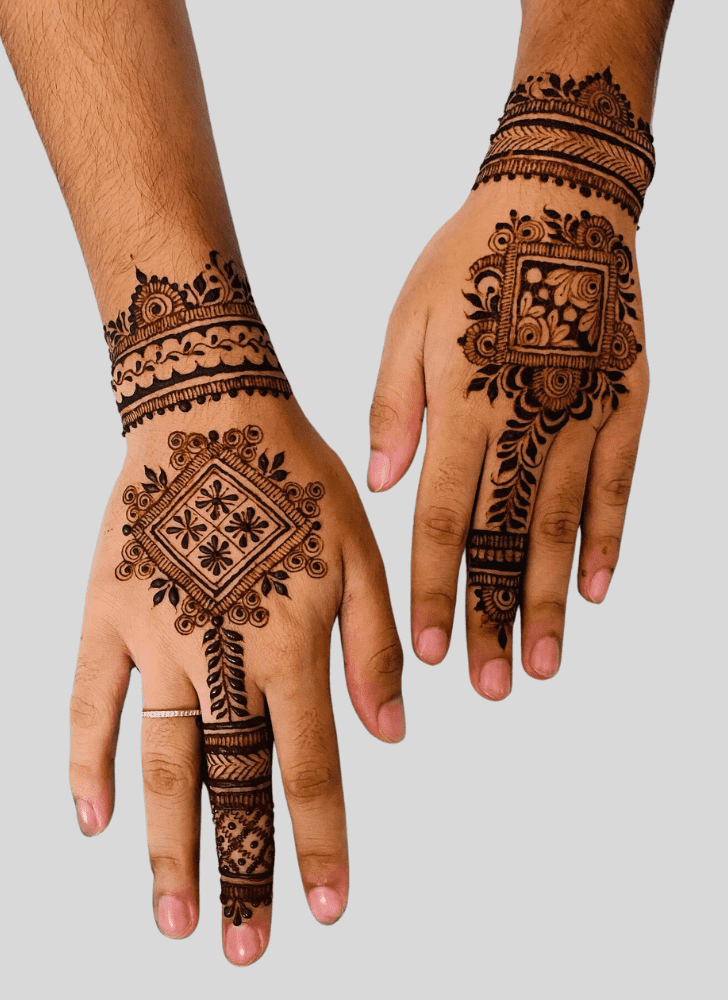 Ideal Basant Panchami Henna Design