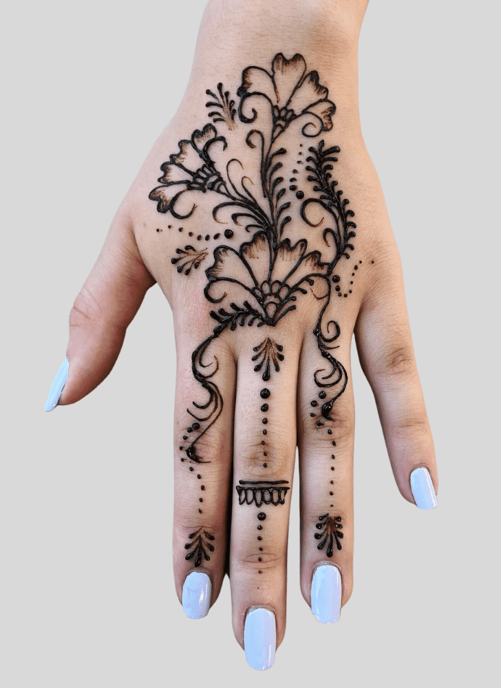 Nice Basant Panchami Henna Design