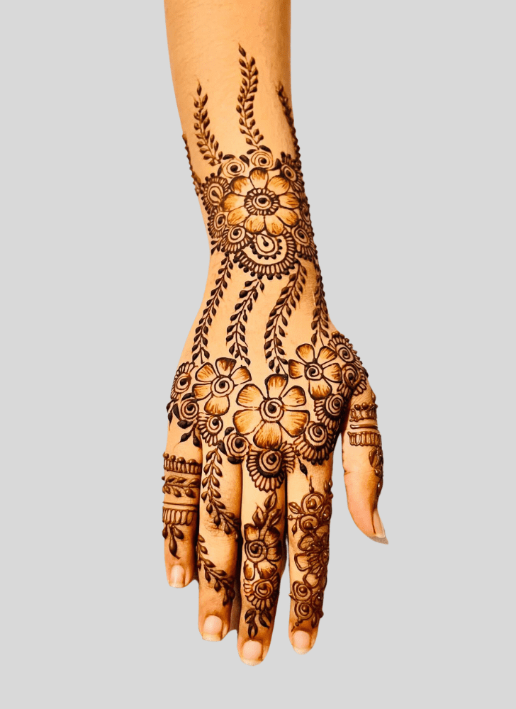 Pretty Basant Panchami Henna Design