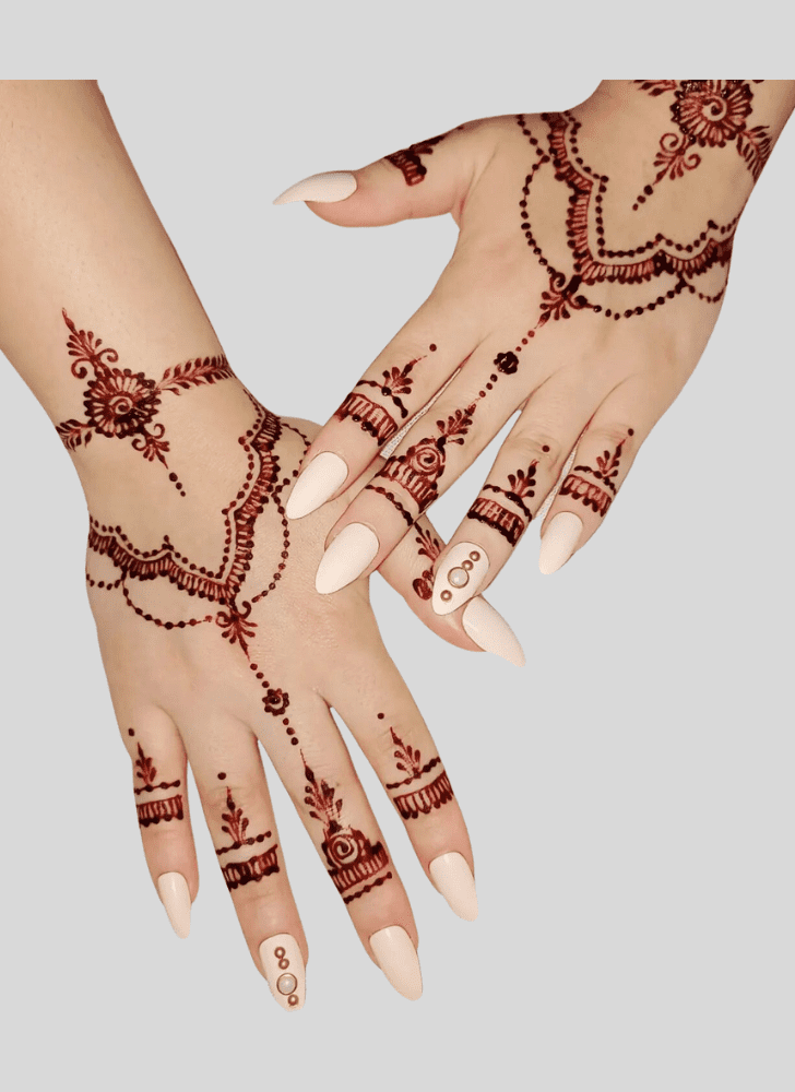 Refined Basant Panchami Henna Design