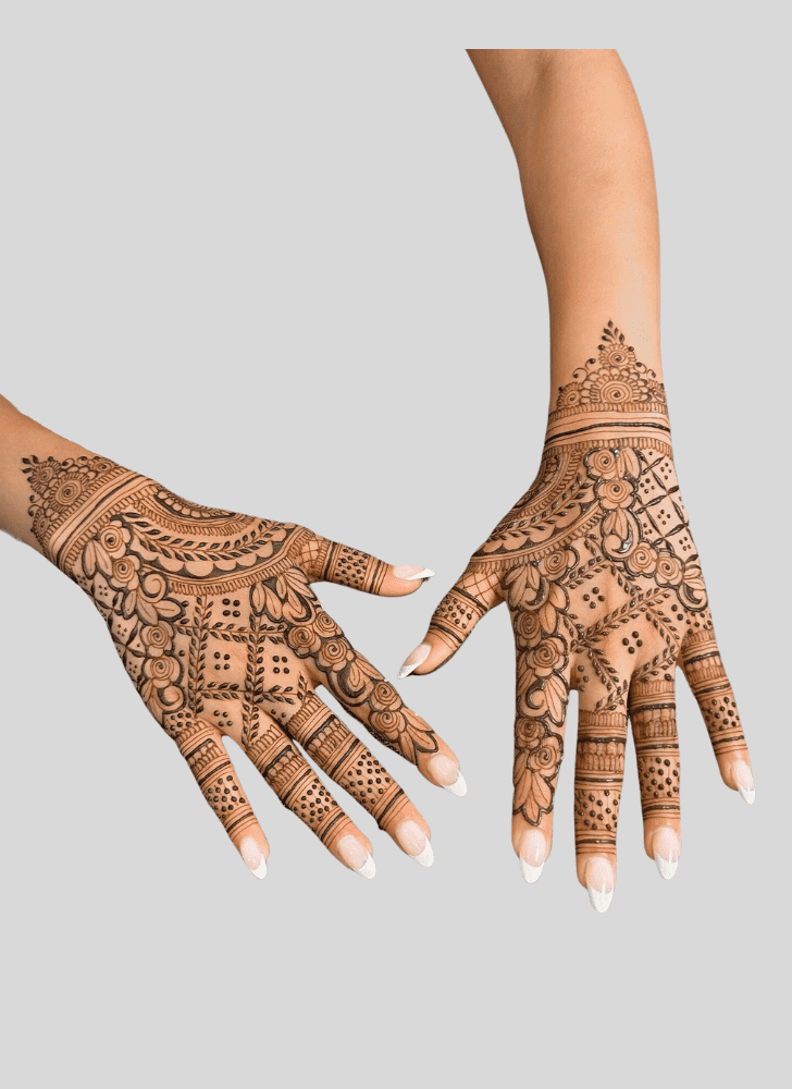 Shapely Basant Panchami Henna Design