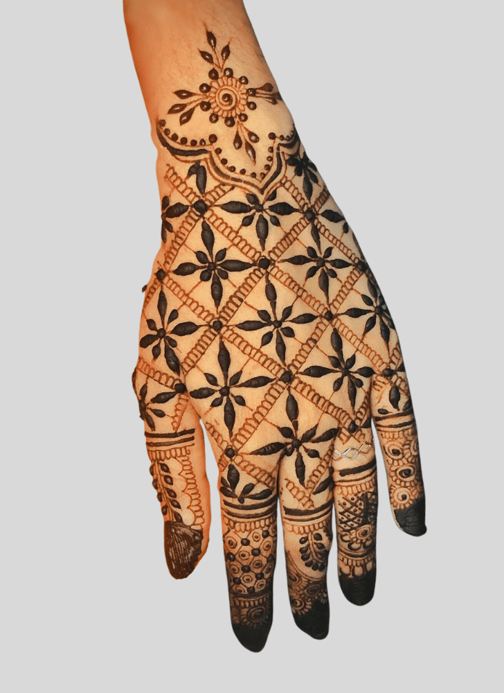 Slightly Basant Panchami Henna Design