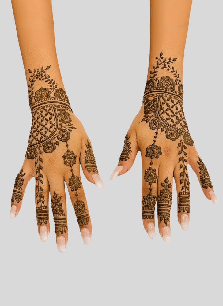 Elegant Beach Henna Design