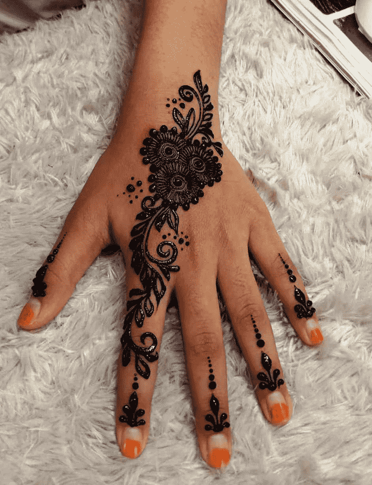 Appealing Black Henna design