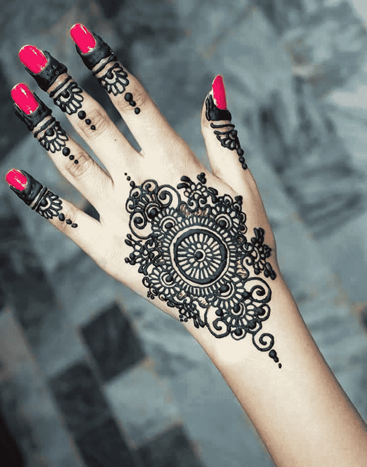 Marvelous Black Henna design