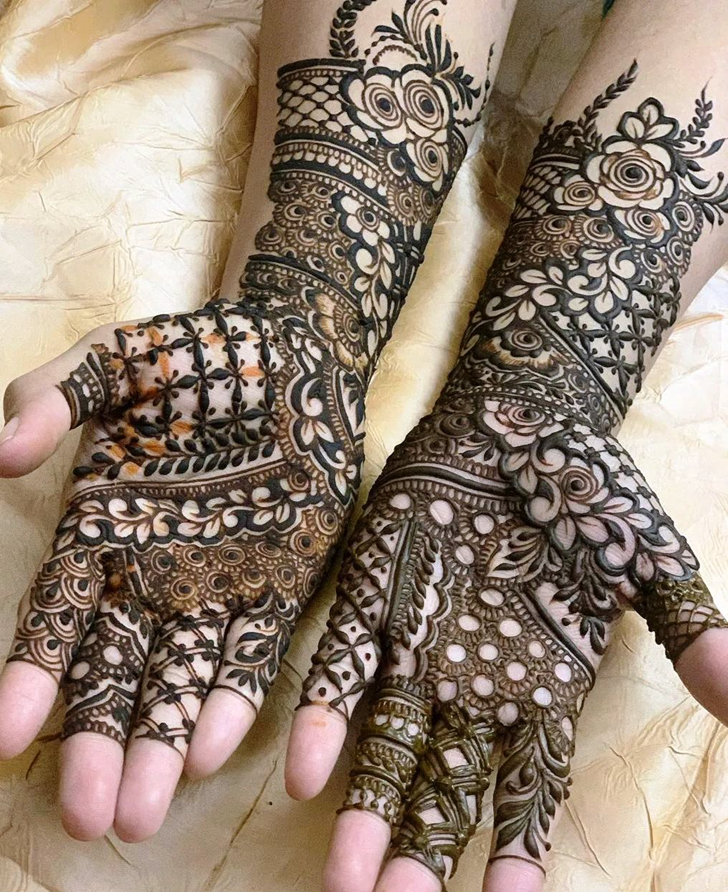 Admirable Bold Full Arm Mehndi Design