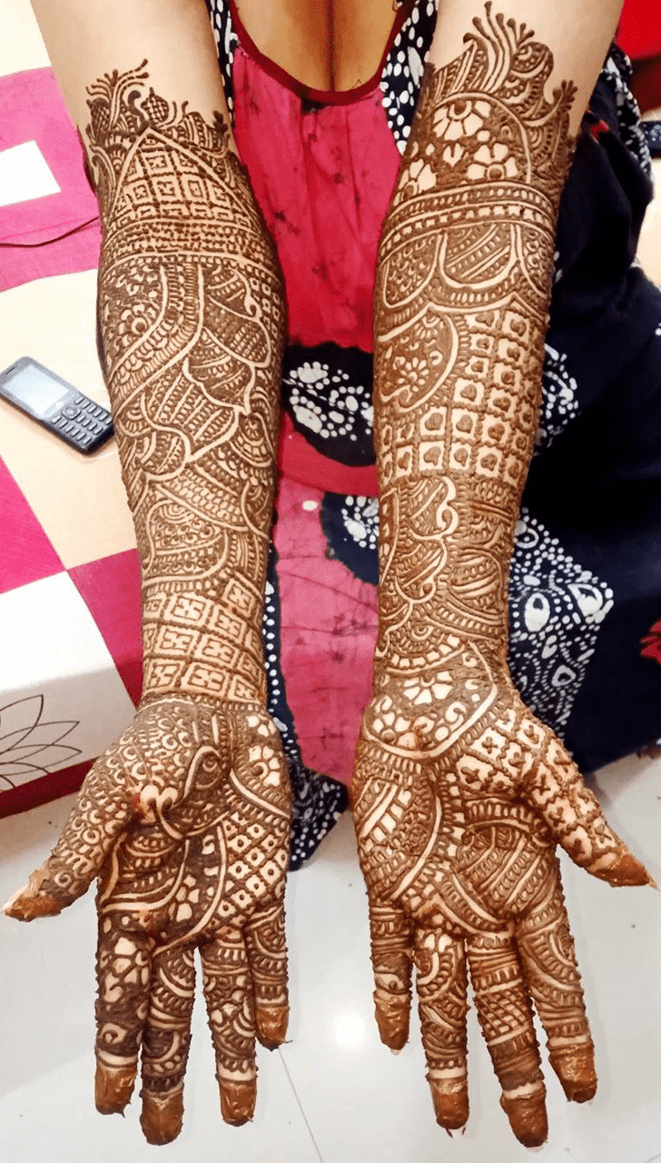 Arm Bold Full Arm Henna Design