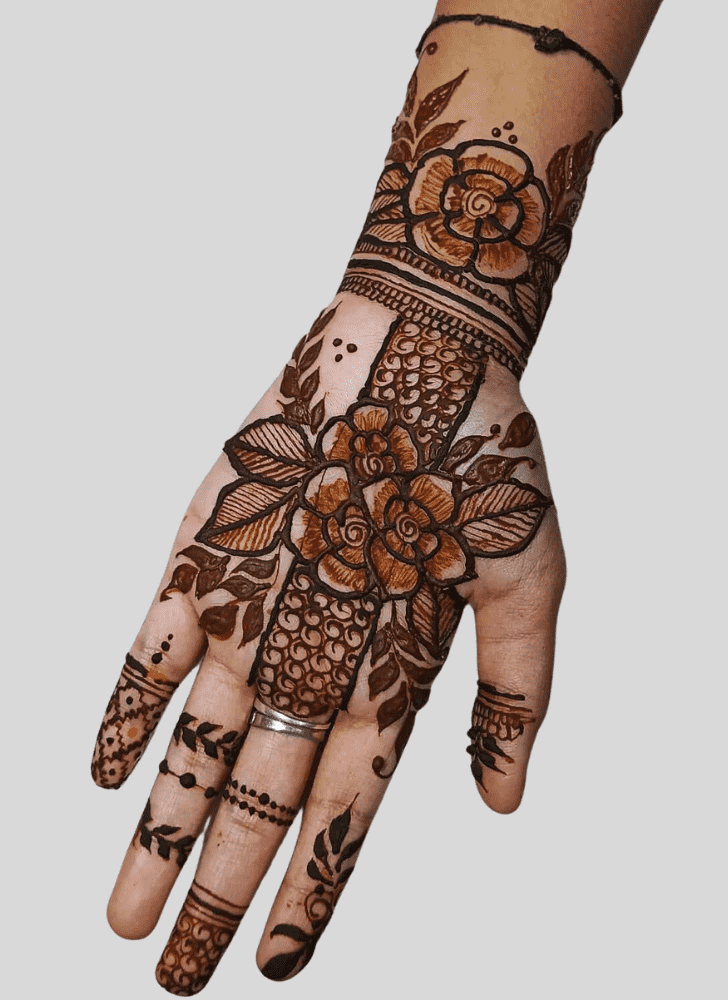 Dazzling Bride And Groom Henna Design