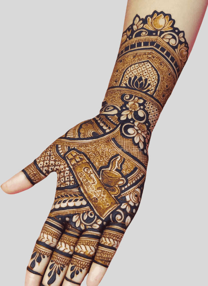 Arm Bride And Groom Henna Design