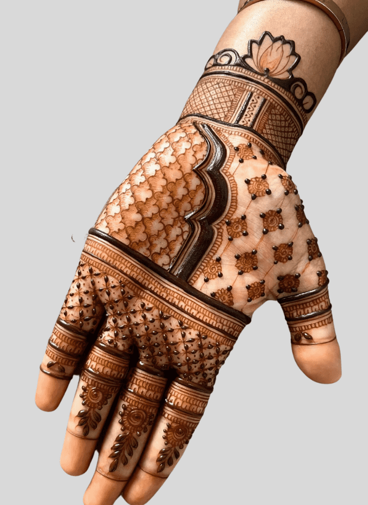 Enticing Bride And Groom Henna Design