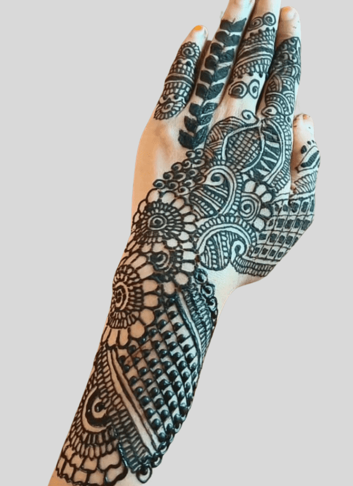 Excellent Bride And Groom Henna Design