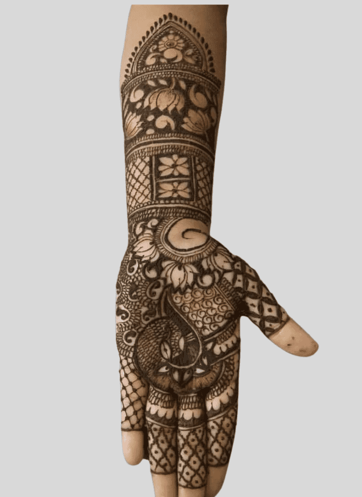 Radiant Bride And Groom Henna Design