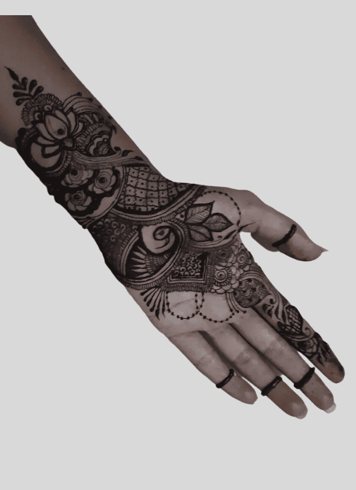 Ravishing Bride And Groom Henna Design