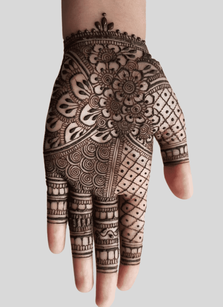 Resplendent Bride And Groom Henna Design