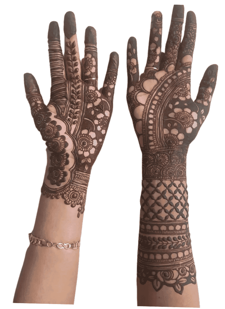 Stunning Bride And Groom Henna Design