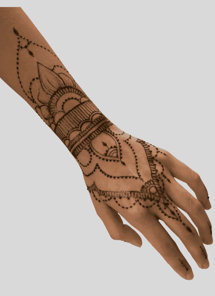 Superb Bride And Groom Henna Design