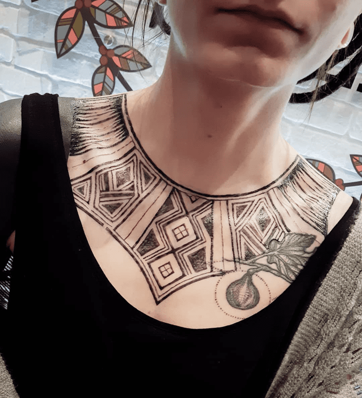 Delightful Chest Henna Design