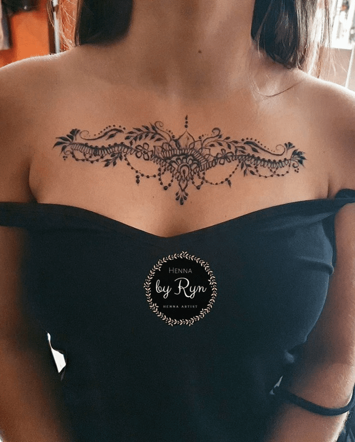 Fair Chest Henna Design