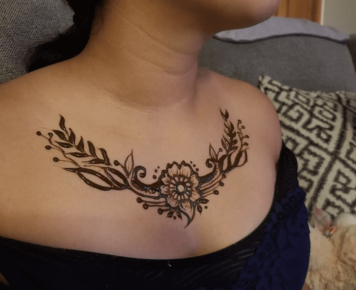 Gorgeous Chest Henna Design