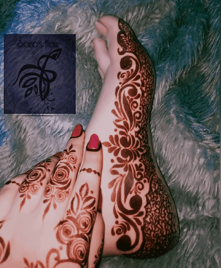 Slightly Chhath Puja Henna Design