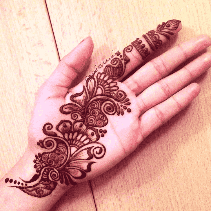 Admirable Coloured Mehndi Design