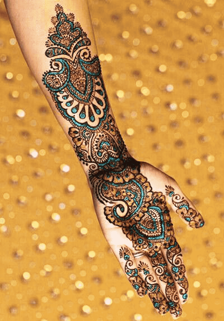 Adorable Coloured Henna Design