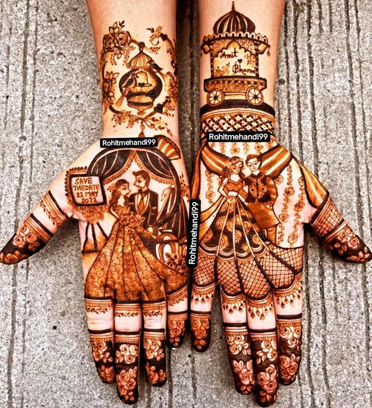 Angelic Dulha Dulhan Henna Design