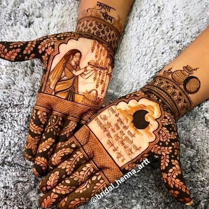 Delightful Dulha Dulhan Henna Design