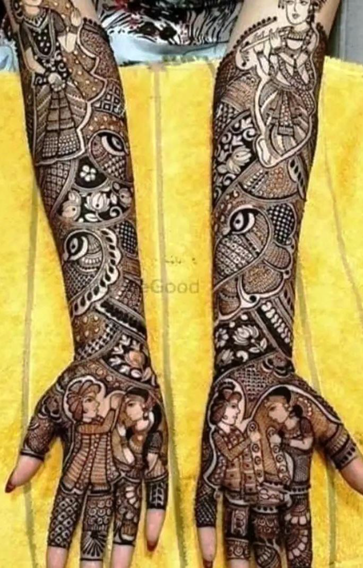 Enthralling Dulha Dulhan Henna Design