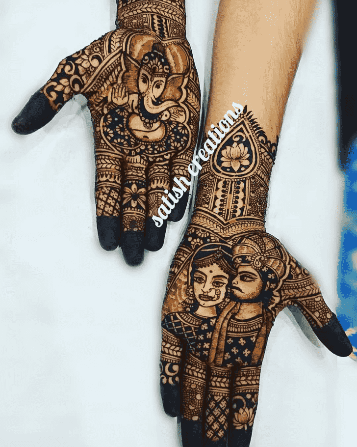 Beauteous Dulhan Henna Design