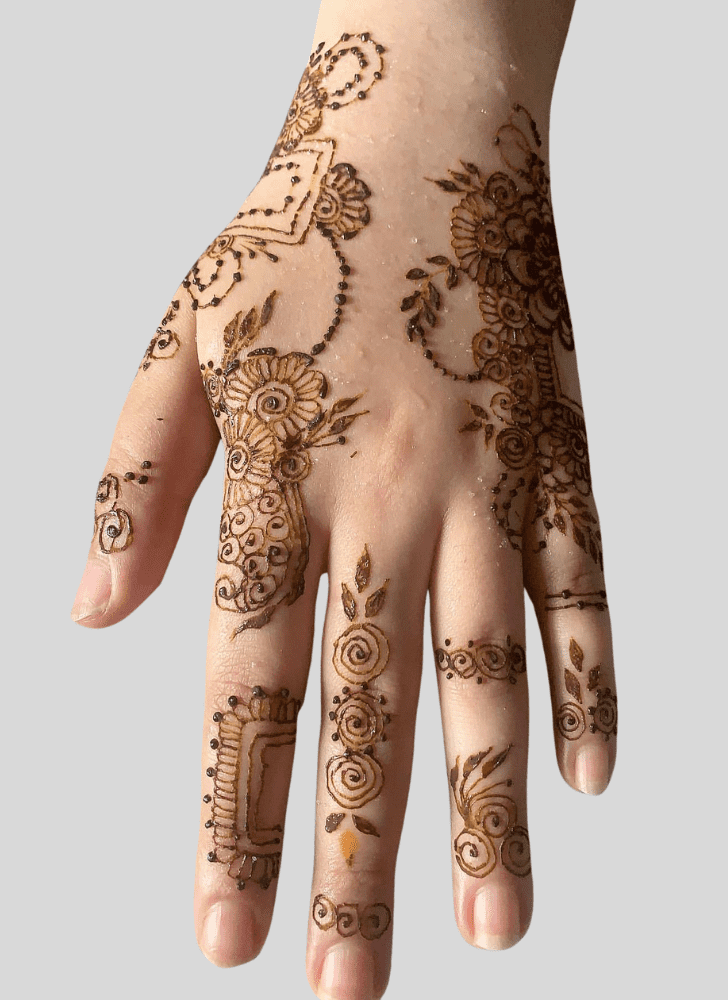 Admirable Durga Puja Mehndi Design