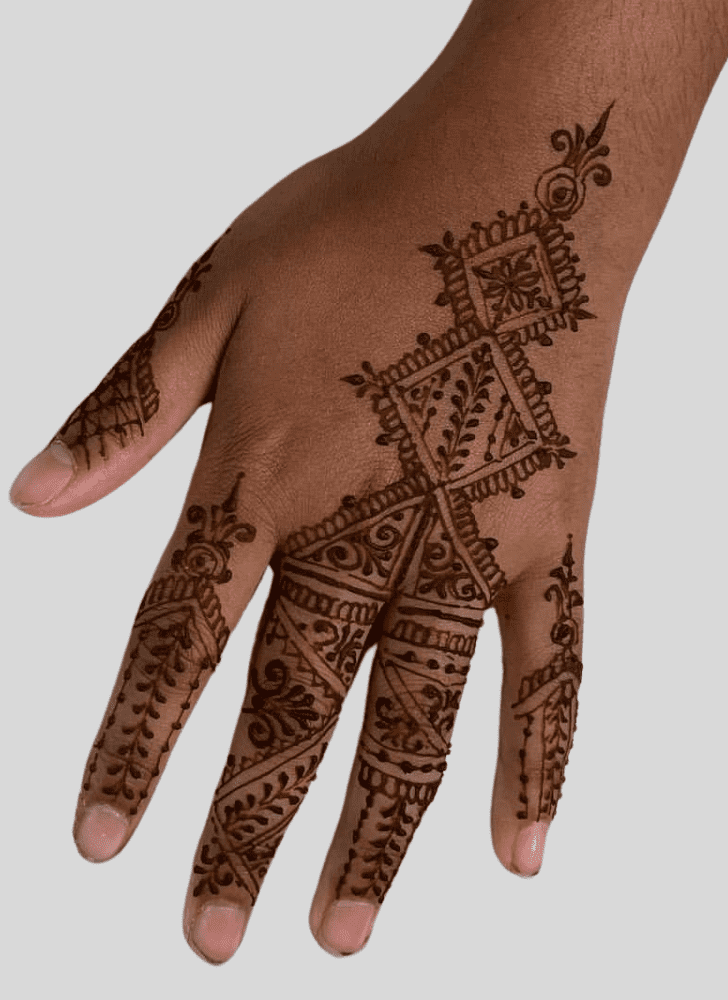 Adorable Durga Puja Henna Design