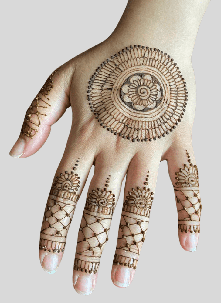 Appealing Durga Puja Henna Design