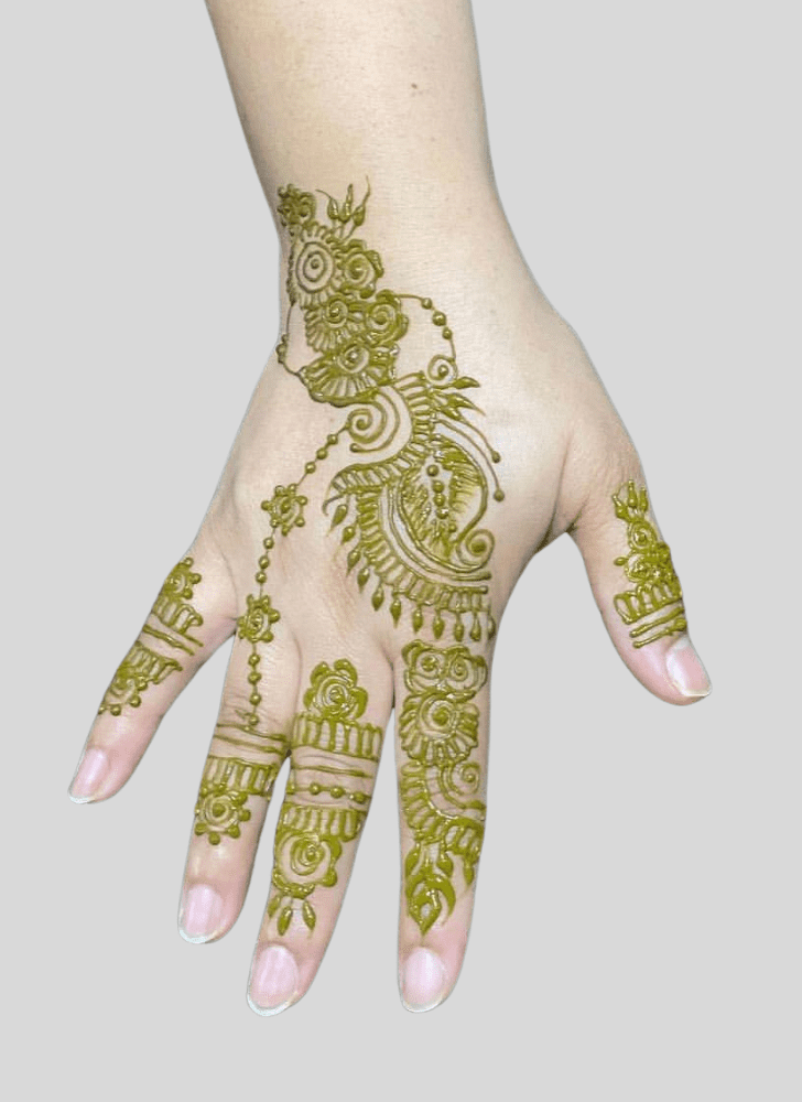 Captivating Durga Puja Henna Design