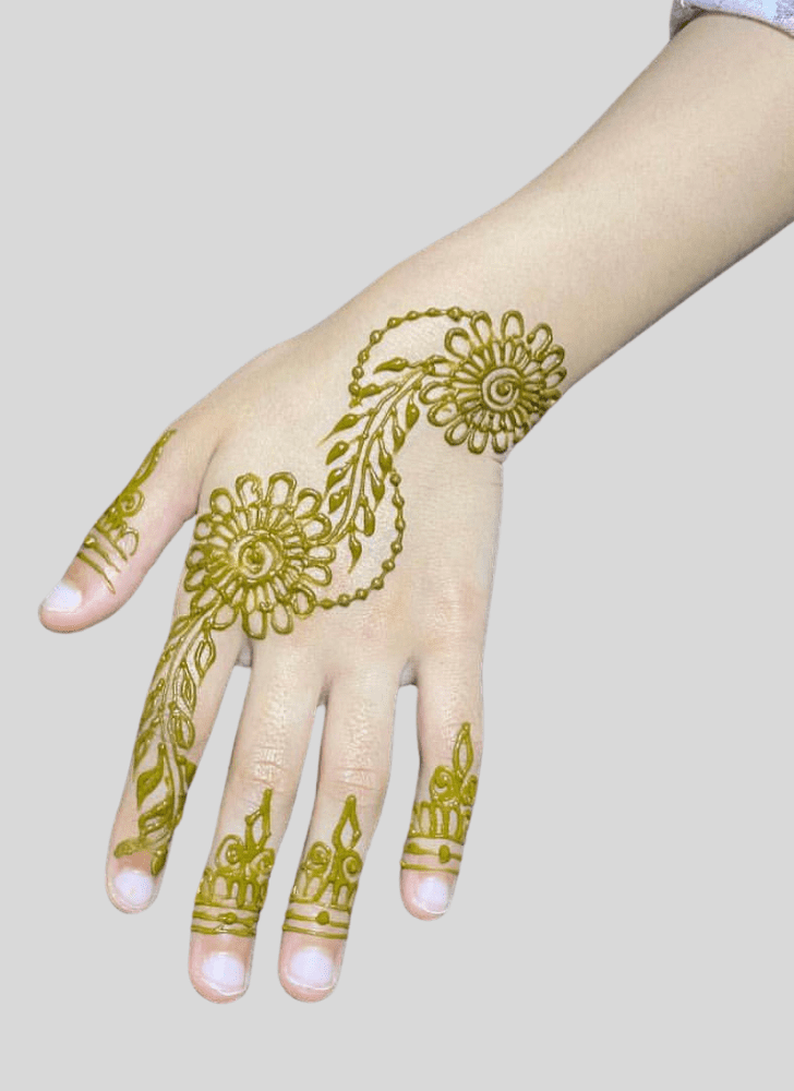 Classy Durga Puja Henna Design