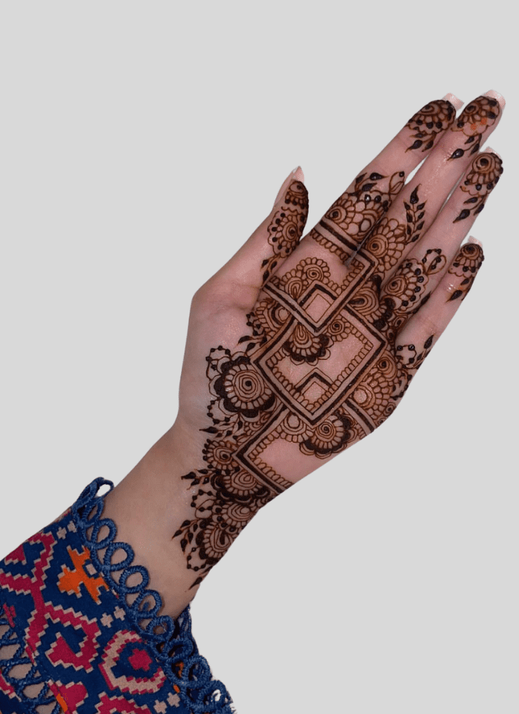 Elegant Durga Puja Henna Design