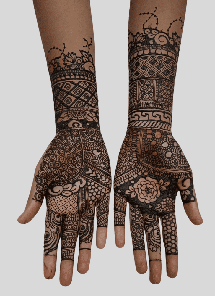 Excellent Durga Puja Henna Design