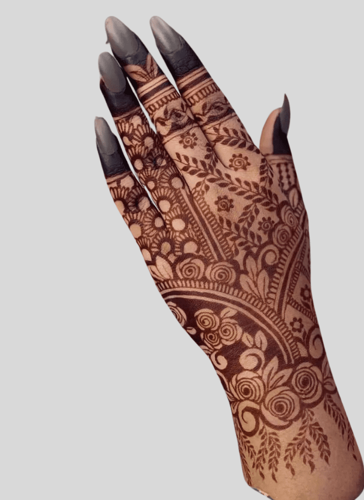 Exquisite Durga Puja Henna Design