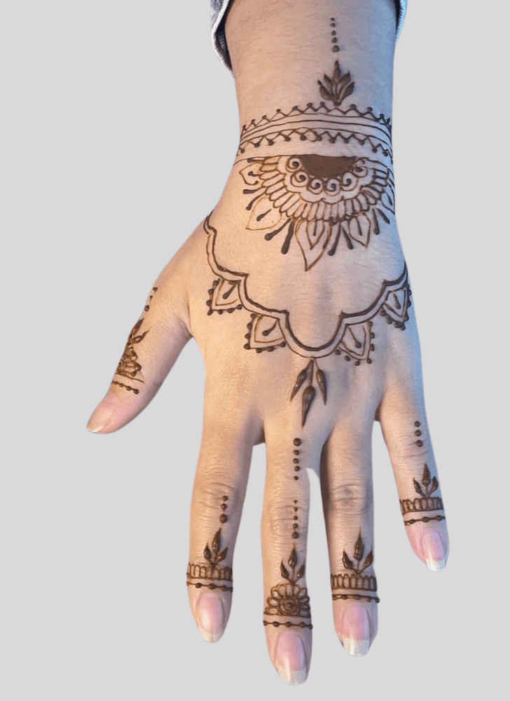 Fair Durga Puja Henna Design