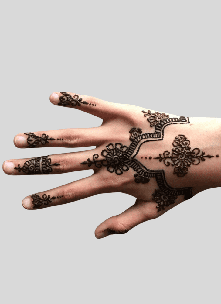 Graceful Durga Puja Henna Design