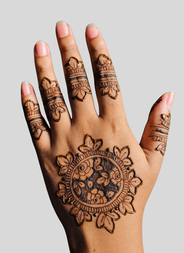 Nice Durga Puja Henna Design