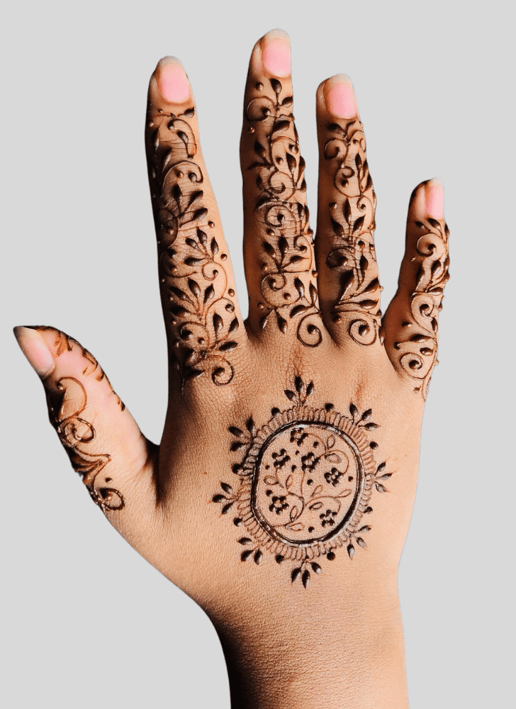 Pleasing Durga Puja Henna Design