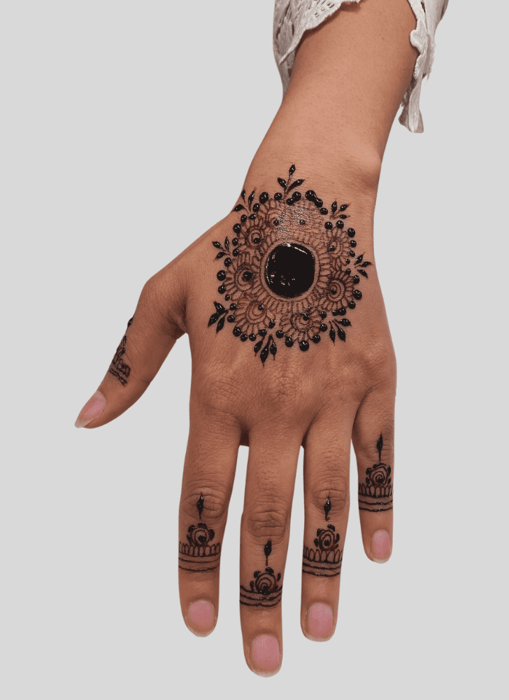 Radiant Durga Puja Henna Design