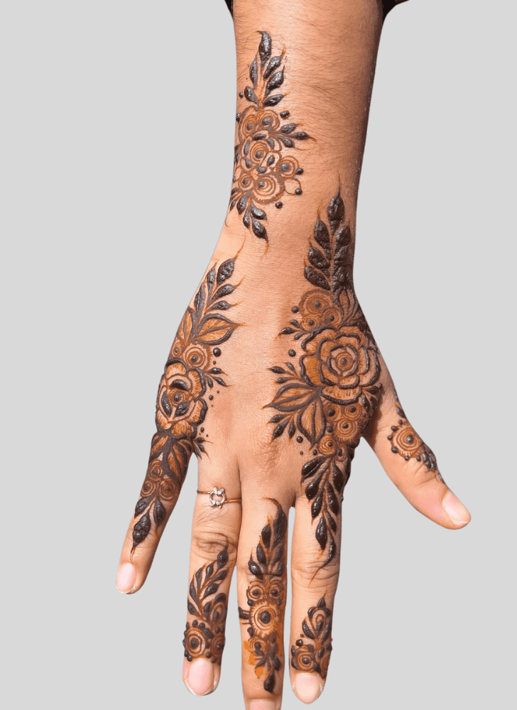 Shapely Durga Puja Henna Design